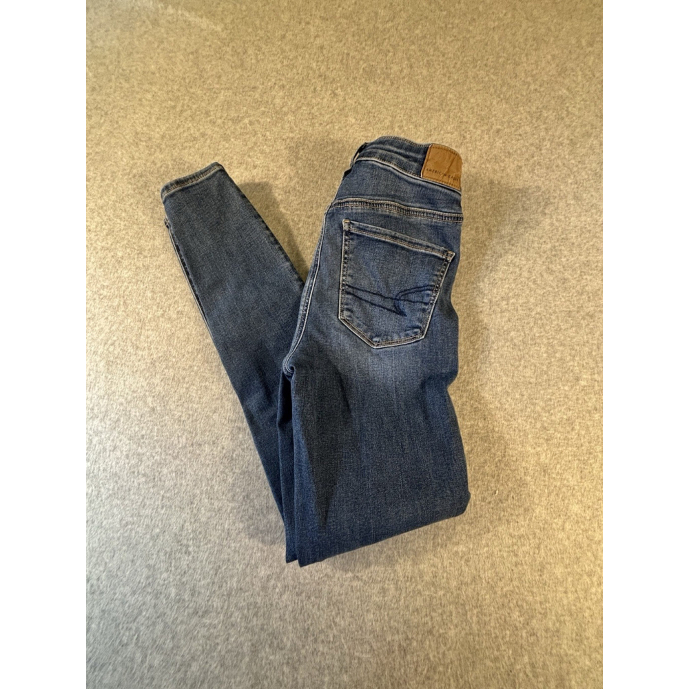American Eagle High Rise Jegging Jeans Women’s 2 Blue Next Level‎ Stretch